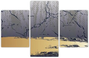 Kép - Kék és arany absztrakció N⁰1 (90x60 cm)