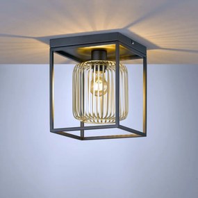 FISCHER & HONSEL 21294 CAYDO Loft Mennyezeti Lámpa Bézs, Fekete, Szürke E27 IP20