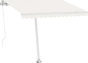 vidaXL krémszínű automata szélérzékelős és LED-es napellenző 300x250cm