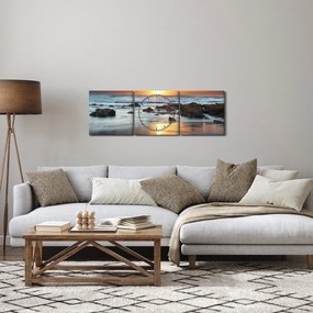 Kép - A napsütötte tenger (órával) (90x30 cm)