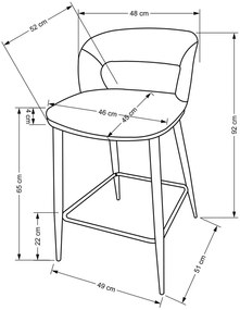 Brecht bárszék, bézs