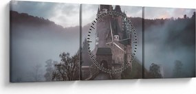 Kép - Eltz-kastély, Németország (órával) (90x30 cm)