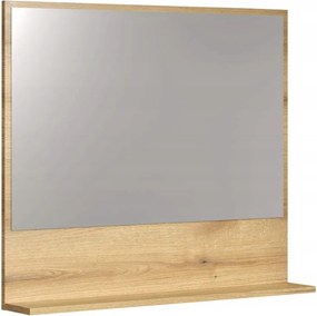 PureBliss fürdőszobai tükör 80cm polccal tölgy dekor.