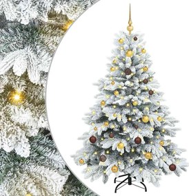 vidaXL Mű karácsonyfa 150 LED-del állvánnyal Fehér 150 cm PE és PVC