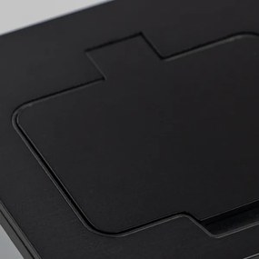 Solight 5B322B - Kültéri beépített padló aljzat IP55 fekete négyszögletes