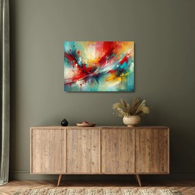 Üveg kép – Absztrakció pirossal (70x50 cm)
