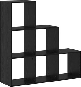 vidaXL Szobaelválasztó könyvespolc Fekete tölgy 99 x 29 x 99 cm