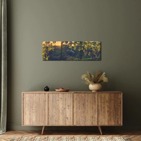Kép - szőlőültetvény (órával) (90x30 cm)