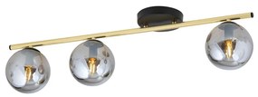 EMIBIG 1250-3 MONZA Glamour Mennyezeti Lámpa Fekete, Grafit, Arany E14 IP20