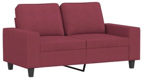 vidaXL kétszemélyes bordó szövet kanapé 120 cm