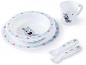 canpol babies műanyag tányér készlet, aranyos állatok - kutyus
