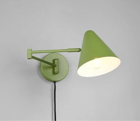 Zöld konnektorhoz csatlakoztatható fali lámpa hajlítható szerkezettel ø 15 cm Cosima – Trio