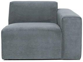 Szürke kordbársony kanapé modul (jobb oldali) Sting – Scandic