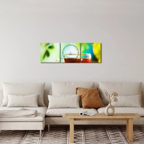 Kép - Csendélet teával (órával) (90x30 cm)