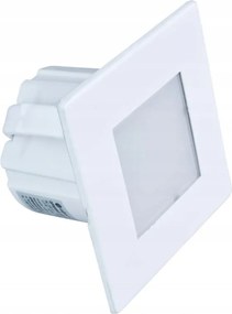 Süllyesztett lépcsővilágító, négyzet alakú, fehér