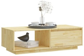 Tömör fenyőfa dohányzóasztal 110 x 50 x 33,5 cm