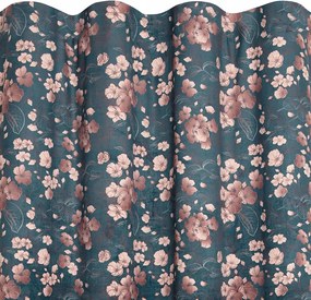 Függöny Unille virágok zöld béka mintás függöny 135 x 280 cm