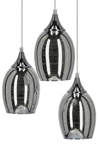 Csillár zsinóron MARINA 3xE27/60W/230V króm
