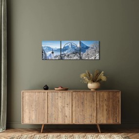 Kép - Egy pillantás a téli tájra (órával) (90x30 cm)