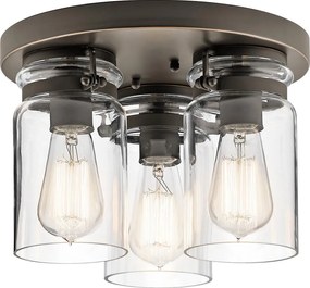 Kichler klasszikus modern vintage mennyezeti lámpa brinley antik bronz elskl-brinley-f-oz
