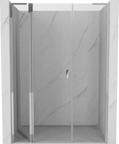 Mexen Mist L nyíló zuhanyajtó 140 cm, átlátszó, króm - 8A4L-140-001-01-00