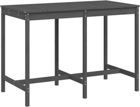 vidaXL szürke tömör fenyőfa kerti asztal 159,5x82,5x110 cm