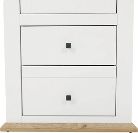 Vitrin MZ4, fehér/grand tölgy, LEON