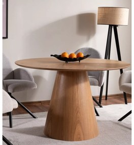 Kerek étkezőasztal ANGEL 120x120 cm, tölgy dekoráció