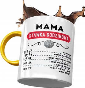 Sárga Bögre Anyák napjára Nyomtatott fényképpel