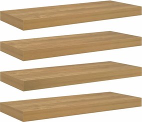 vidaXL Falpolc Falra szerelhető 4 pcs Barna 50 x 23 x 4 cm Faanyag