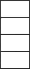 vidaXL fekete matt ESG üveg és alumínium tolóajtó 90x205 cm
