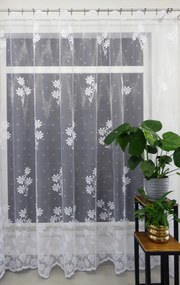 Mg Függöny fényes 628/110 Fehér 300x250cm Kész M Szalaggal