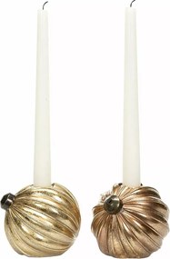 Kandeláber Gyertyatartó Bomba Alakú, arany színű /2/