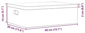 Fa doboz fedéllel és fogantyúkkal 40x30x13 cm tömör fa fenyő