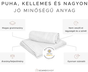 CLARYSSE ELEGANCE kéztörlő 60x110 cm fehér, 100% pamut
