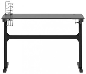 fekete Z-lábú LED-es gamer asztal 110 x 60 x 75 cm