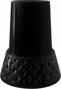 Temetői Üveg Temetői Váza Sírra Fekete Áttört 25 CM Új Design