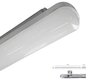 Emithor ELMINA 31602 por-és páramentes lámpatest, 36W LED, 4000K, 2850 lm, IP65