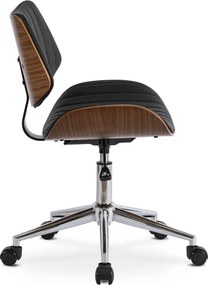 Forgószék fekete színben, műbőr kárpittal. TEKSAS