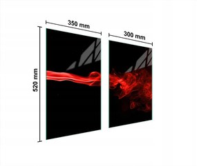 Üveg Konyhai Védőlap 65x52 Fekete