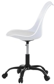 Fehér Műanyag Irodai Szék, Magasságállítással. KA-X7055 WT