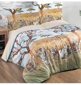 Safari mintás 3D ágyneműhuzat, A standard egyszemélyes ágy szett tartalma: 1x 140x200 + 1x 70x90