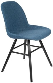 Albert Kuip design szék, kék szövet, fekete láb