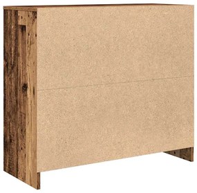 antik fa szerelt fa tálalószekrény 85x34x76 cm