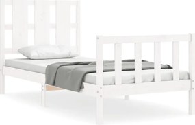 vidaXL fehér tömör fenyőfa ágykeret matrac nélkül 90 x 190 cm