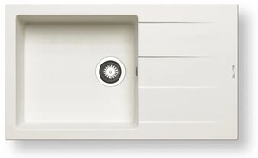 Pyramis 70070611 - ATHLOS konyhai mosogató, 86x50 cm, gránit/fehér