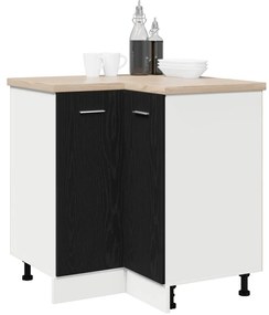 Fekete Tölgy Sarok Alsó Szekrény - 75.5x75.5x81.5 cm