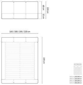 Krémszínű bársony kárpitozott ágyneműtartós franciaágy ágyráccsal 140x200 cm Brody – Mazzini Beds