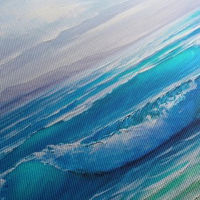 Kép - Olajfestmény a tengerről sirályokkal (90x60 cm)