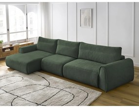 Sötétzöld sarokkanapé Aden – Bobochic Paris